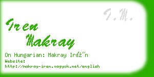 iren makray business card